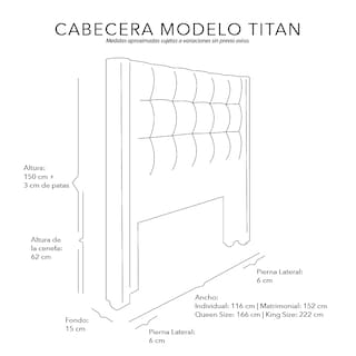 Foto 6 | Foto 6 | Cabecera Dicasa Titan color Gris Individual