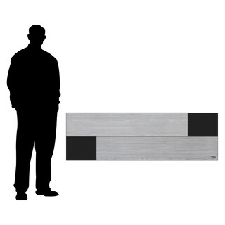 Foto 4 | Foto 5 | Cabecera Flotante Para Cama Queen Playcon 151x1.6 Cm Tablero Gris Y Negro