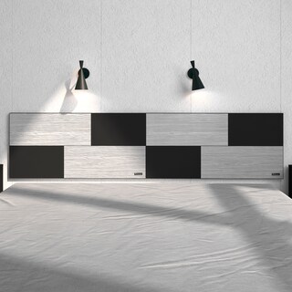 Foto 5 | Foto 5 | Cabecera Flotante para Cama Individual Playcon 100x1.6 Cm Tablero color Gris y Negro