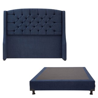 Foto 1 | Foto 1 | Cabecera Dicasa Sitka Color Azul Marino + Box Dicasa Queen Size