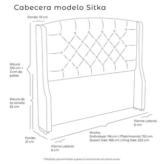 Foto 6 | Foto 6 | Cabecera Dicasa Sitka color Azul Marino Matrimonial