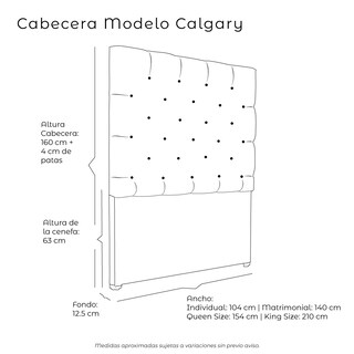 Foto 6 | Foto 6 | Cabecera Dicasa Calgary Gris Queen Size