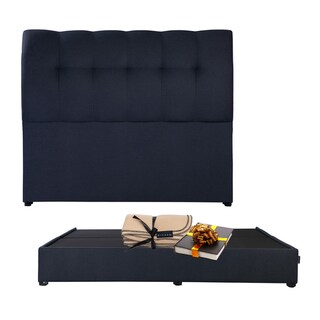 Foto 1 | Foto 1 | Cabecera Dicasa Nube + Base Cama Dicasa Orlando Azul King Size