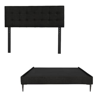 Foto 2 | Foto 2 | Cabecera Dicasa Catania más Base Cama Slim color Negro King Size