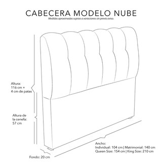 Foto 8 | Foto 8 | Cabecera Dicasa Nube color Cielo Individual