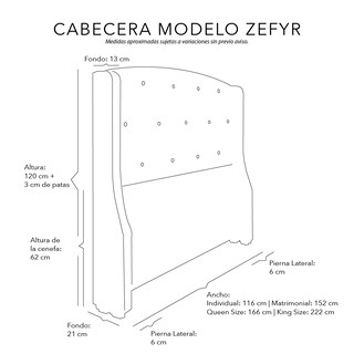 Foto 6 | Foto 6 | Cabecera Dicasa Zefyr Color Gris Oscuro Queen Size