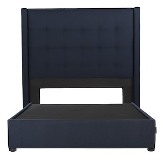 Foto 1 | Foto 1 | Cabecera Dicasa Titan + Base Cama Azul Marino Matrimonial