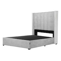 Cabecera Dicasa Titan más Base Cama Plateada Individual