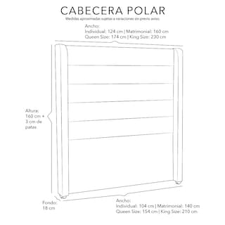 Foto 6 | Foto 6 | Cabecera Polar Dicasa Color Negro Individual