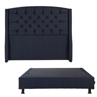 Foto 2 | Foto 2 | Cabecera Dicasa Sitka Azul + Box Dicasa Orleans Azul + Colchon Spring Air Monaco Queen Size