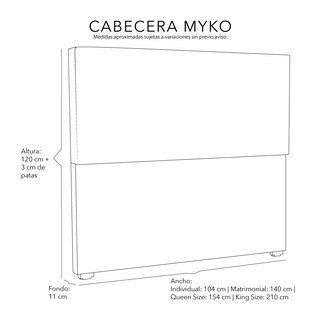 Foto 6 | Foto 6 | Cabecera Dicasa Myko Matrimonial Gris