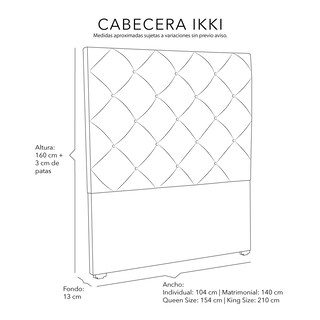 Foto 6 | Foto 6 | Cabecera Dicasa Ikki Gris Oscuro Matrimonial