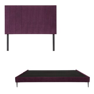 Foto 1 | Foto 1 | Cabecera Argos Dicasa Color Morado + Base Cama Slim Dicasa Color Morado King Size