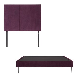 Foto 2 | Foto 2 | Cabecera Argos Dicasa Color Morado + Base Cama Slim Dicasa Color Morado King Size