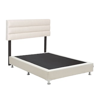 Foto 2 | Foto 2 | Cabecera Logan Dicasa Color Beige Claro + Box Dicasa Color Beige Claro + Colchón Restonic Trini Matrimonial