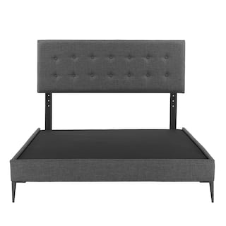 Foto 2 | Foto 2 | Cabecera Bilbao Dicasa Color Gris Oscuro + Base Cama Slim Dicasa Color Gris Oscuro Matrimonial