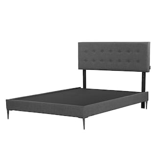 Foto 3 | Foto 3 | Cabecera Bilbao Dicasa Color Gris Oscuro + Base Cama Slim Dicasa Color Gris Oscuro Matrimonial