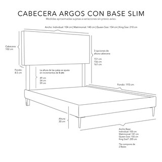 Foto 7 | Foto 7 | Cabecera Argos Dicasa Color Turquesa + Base Cama Slim Dicasa Color Turquesa + Colchón Restonic Trini Matrimonial
