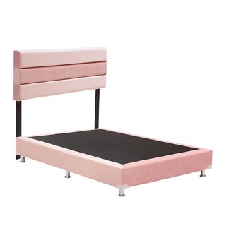 Foto 2 | Foto 2 | Cabecera Logan Dicasa Color Pink + Box Dicasa Color Pink + Colchón Spring Air Omega Matrimonial
