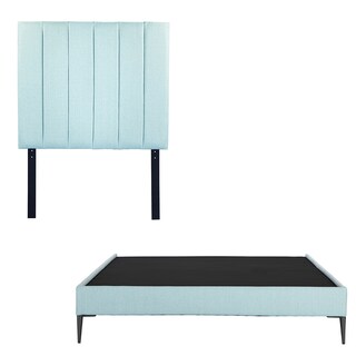 Foto 1 | Foto 1 | Cabecera Argos Dicasa Color Turquesa + Base Cama Slim Dicasa  Color Turquesa Individual