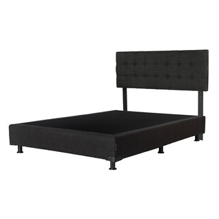 Foto 2 | Foto 2 | Cabecera Catania Dicasa Color Negro + Box Dicasa Color Negro + Colchón Spring Air Monaco Matrimonial