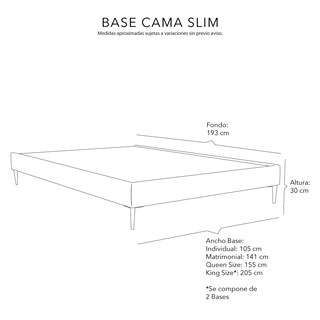 Foto 5 | Foto 5 | Base Cama Slim Dicasa Color Azul Denim King Size