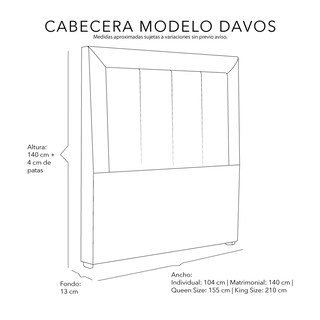 Foto 6 | Foto 6 | Cabecera Davos Color Beige Claro Individual