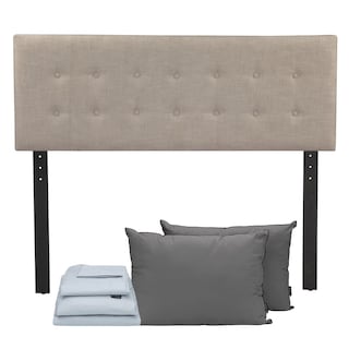 Foto 1 | Foto 1 | Cabecera Dicasa Bilbao Arena Queen Size + Almohada 2pack + Sabanas Softy