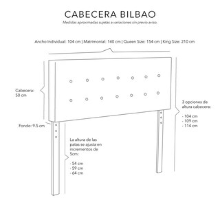 Foto 3 | Foto 3 | Cabecera Dicasa Bilbao Arena Queen Size + Almohada 2pack + Sabanas Softy