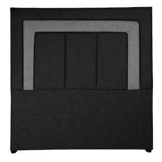 Foto 2 | Foto 2 | Cabecera Dicasa Bora Negro Con Gris Matrimonial + Almohada One 2 + Protector Cloud + Sabanas Softy