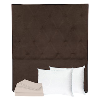 Foto 1 | Foto 1 | Cabecera Oporto Chocolate Matrimonial + Almohada Oso 2 + Sabanas Basic