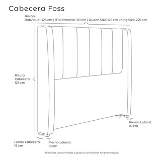 Foto 6 | Foto 6 | Cabecera Foss Lila Carbon Queen Size