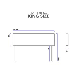 Foto 2 | Foto 3 | Cabecera King Size Raya Lateral Cielo 3 En 1 Moderna