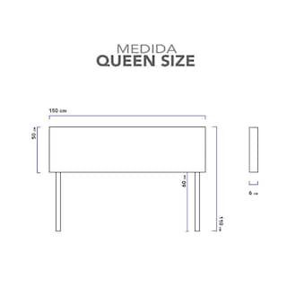 Foto 2 | Foto 3 | Cabecera Queen Size Cuadro Grande Turquesa 3 En 1 Moderna