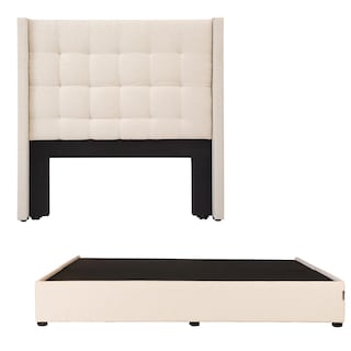 Foto 1 | Foto 1 | Cabecera Dicasa Titan Color Beige Claro King Size + Base Cama Dicasa Color Beige Claro King Size
