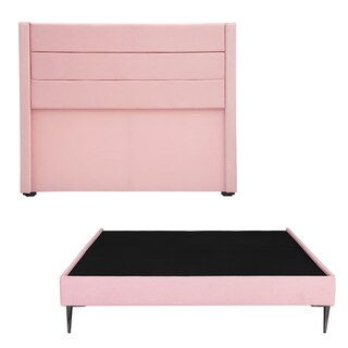 Foto 1 | Foto 1 | Cabecera Dicasa Lugo Slim Pink Matrimonial + Base Cama Slim