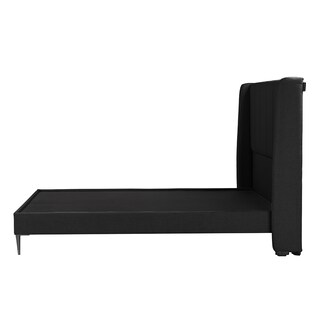 Foto 4 | Foto 4 | Cabecera Foss Color Negro + Base Cama Slim Matrimonial