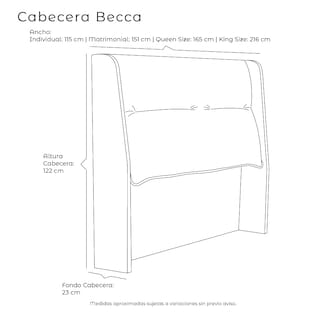 Foto 6 | Foto 6 | Cabecera Dicasa Becca Color Azul King Size