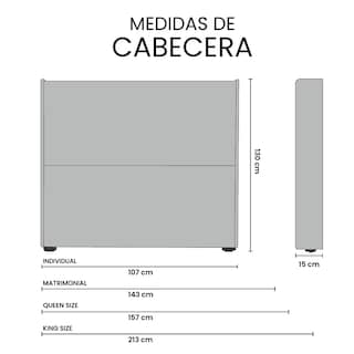 Foto 6 | Foto 6 | Cabecera Trinity Wing Color Gris Oscuro Individual