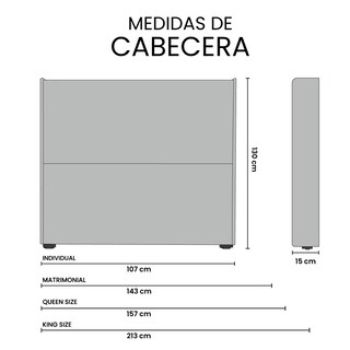 Foto 6 | Foto 6 | Cabecera Trinity Wing Color Gris Oscuro King Size