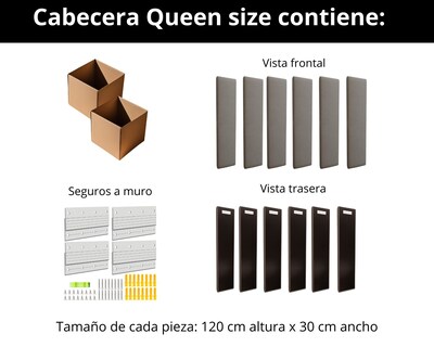 Foto 6 | Foto 6 | Cabecera Queen Size Modern Luxury De Terciopelo Gris Plata Con Canales De 30 Cm