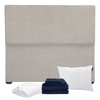 Foto 1 | Foto 1 | Cabecera Dicasa Myko Queen Size Color Beige+almohada One+protector Cloud+sábanas Softy