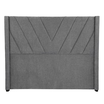 Cabecera Dicasa Aurora Matrimonial Color Gris Oscuro