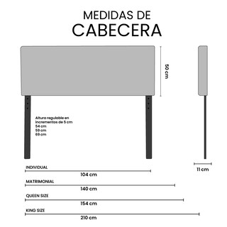 Foto 6 | Foto 6 | Cabecera Trinity Ventur Color Gris Oscuro Queen Size