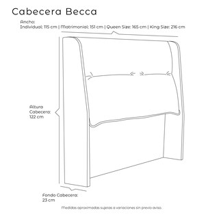 Foto 6 | Foto 6 | Cabecera Rogga Becca Color Gris Shadow Queen Size