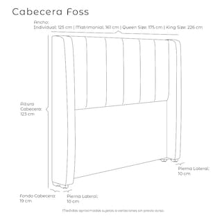 Foto 6 | Foto 6 | Cabecera Dicasa Foss Color Beige Claro King Size
