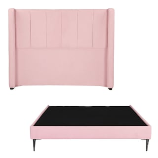 Foto 1 | Foto 1 | Cabecera Dicasa Foss + Base Cama Slim Color Pink Individual