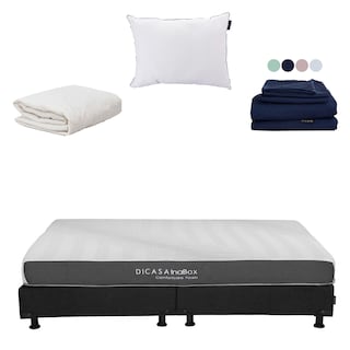 Foto 1 | Foto 1 | Colchón En Caja Dicasa Inabox King Size + Box Dicasa+ Almohada One + Protector Ultra + Sábanas Softy