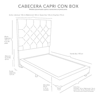Foto 5 | Foto 5 | Cabecera Dicasa Capri Matrimonial + Box Dicasa Velvet color Morado