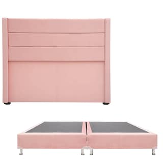 Foto 1 | Foto 1 | Cabecera y Box Dicasa King Size color Rosa